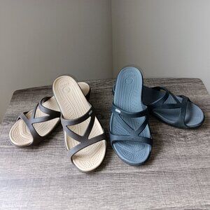 Crocs Bundle 8W Lot Sandals Brown Black